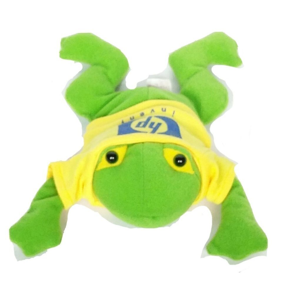 Hewlett Packard HP Frog Plush Green Yellow